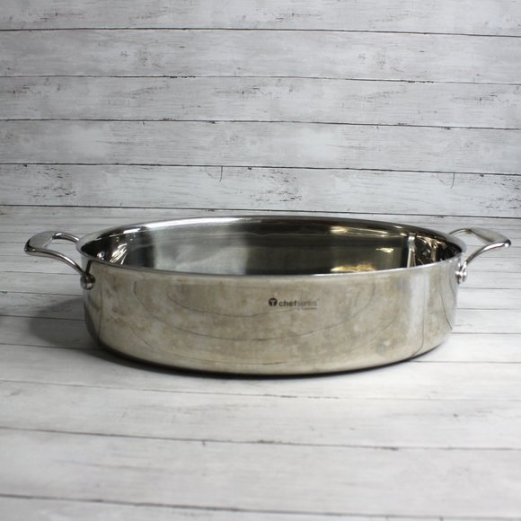 Tupperware Chef Series Stainless Steel Open Turkey Roaster Oven Pan - Picture 3 of 6